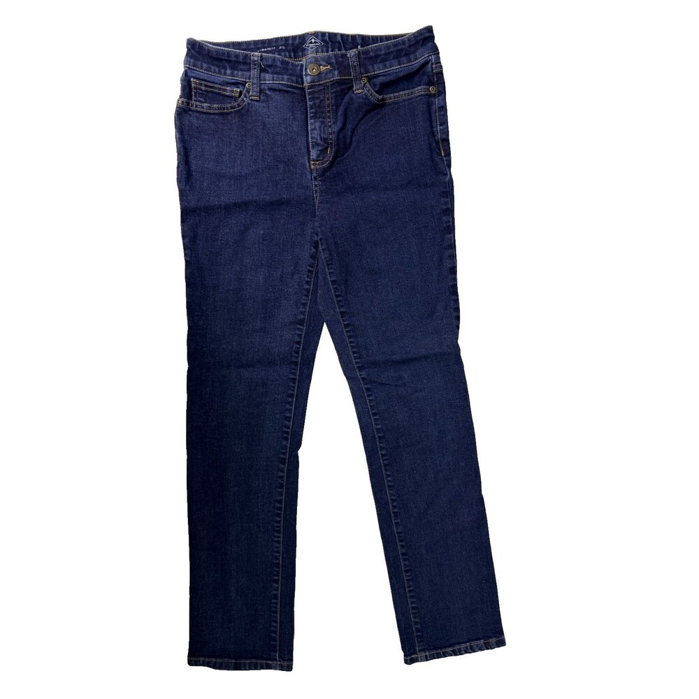 St. John’s Bay Women’s Size 6 Dark Wash Straight Leg Stretch Jeans